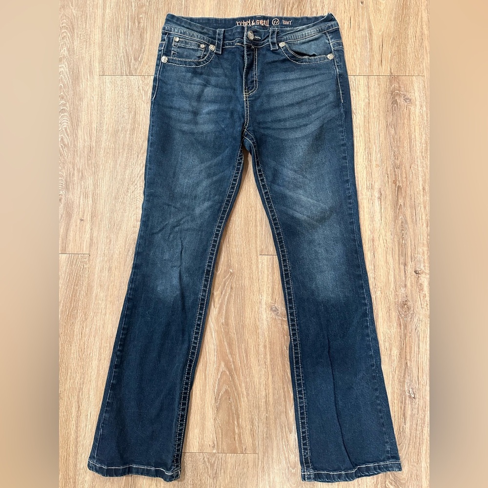 Rebel soul size 11 boot cut jeans
